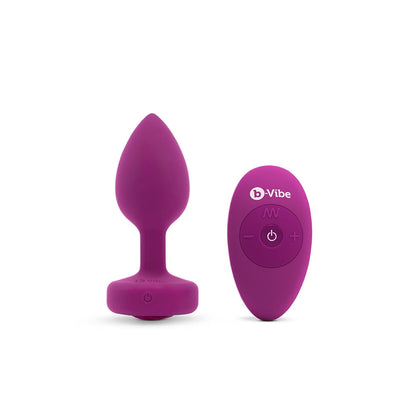 b-Vibe Vibrating Jewel Plug - Fuchsia