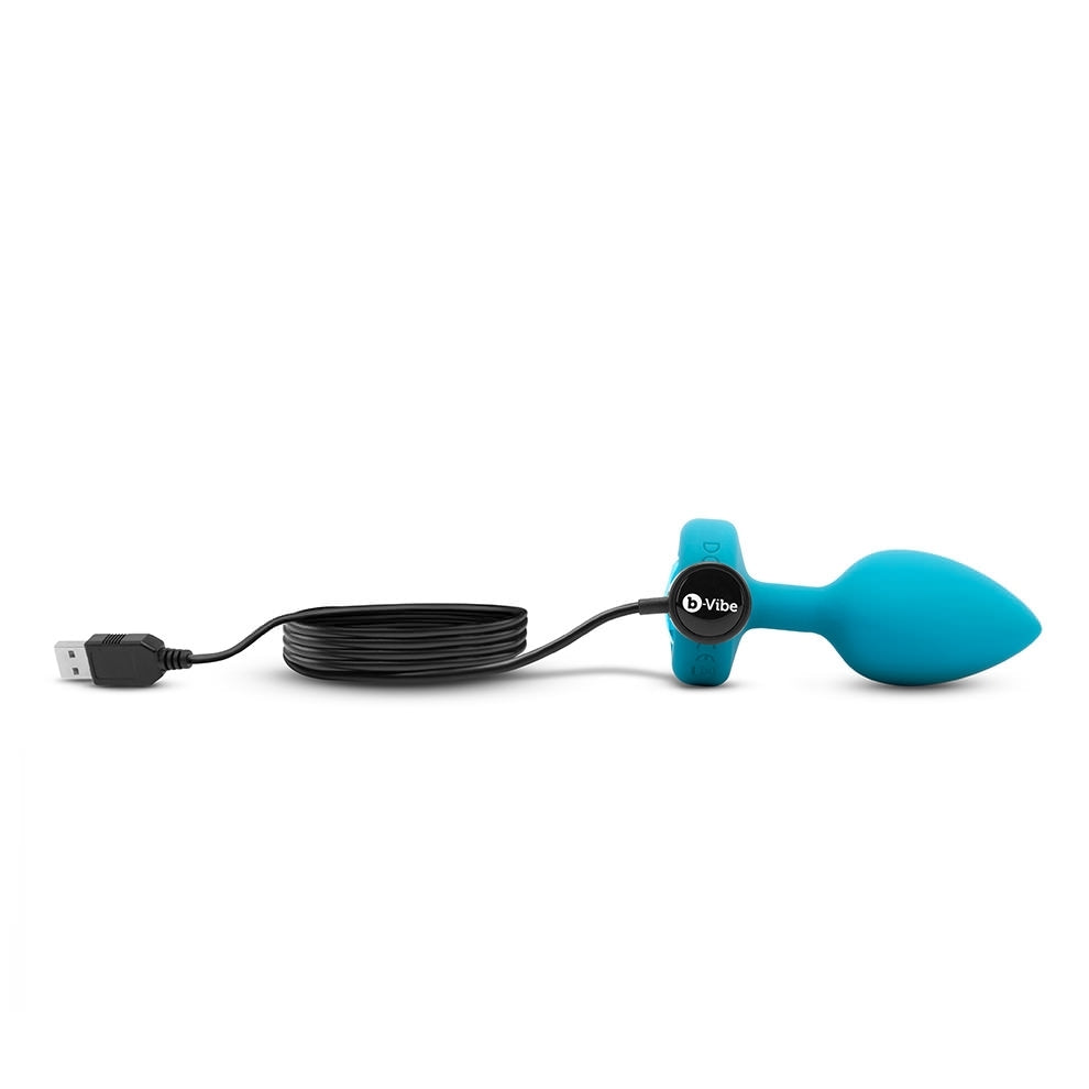 b-Vibe Vibrating Jewel Plug - Teal