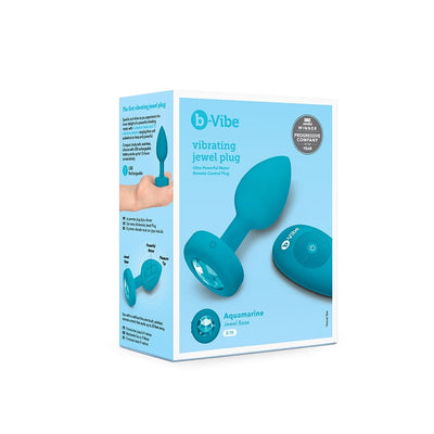 b-Vibe Vibrating Jewel Plug - Teal