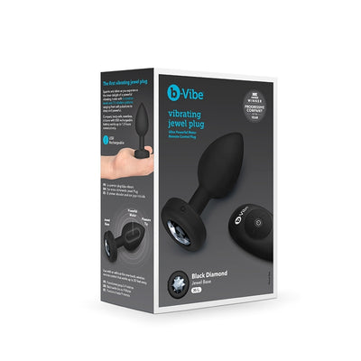 b-Vibe Vibrating Jewel Plug - Black