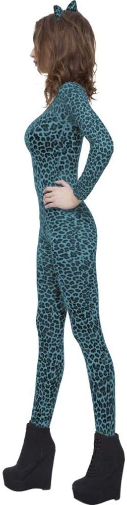 Blue Leopard Print Bodysuit - O/S