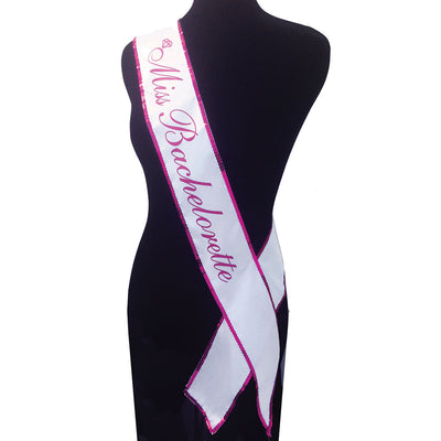 Miss Bachelorette Sequin Party Sash