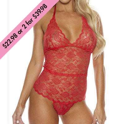 Red Lace Teddy