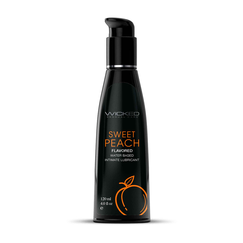 Wicked Aqua Sweet Peach Flavored Lube - 4 oz