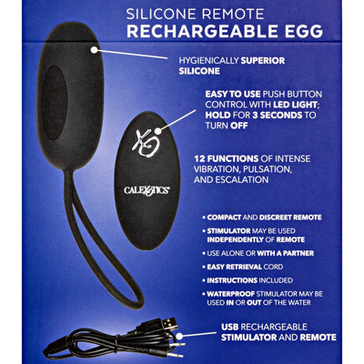 Rechargeable Egg w/ Remote - Black