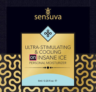 Sensuva Ultra-Stimulating on Insane Ice Personal Moisturizer Foil