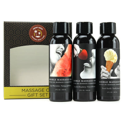 Hemp Seed Edible Massage Oil Gift Set