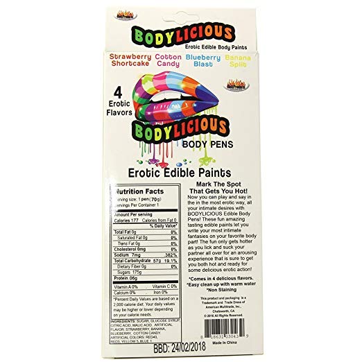 Bodylicious Edible Body Paint Pens - 4pk