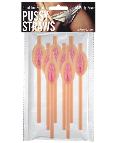 Pussy Straws - Pink/Flesh - 8pk