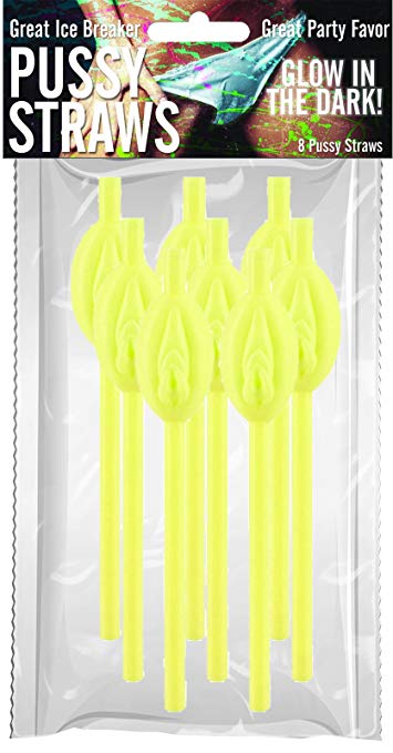 Pussy Straws - Glow in The Dark/Green - 8pk