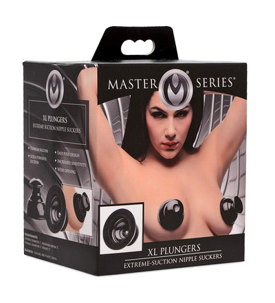 Master Series XL Plungers Extreme Suction Nipple Suckers - Black