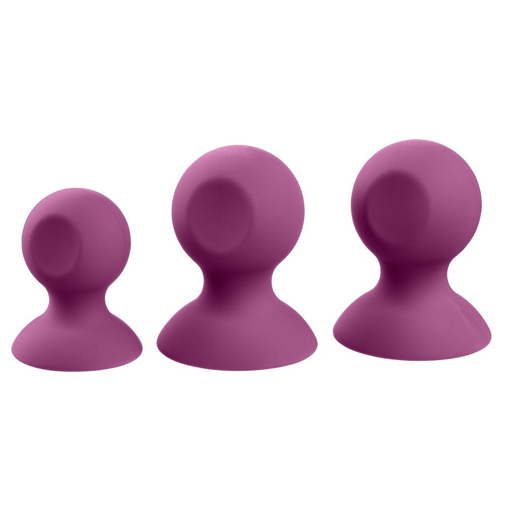 Cloud 9 Health and Wellness Nipple and Clitoral Massager Suction Set – Purple