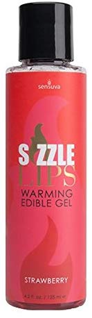 Sizzle Lips Warming Edible Gel - Strawberry 4.2oz