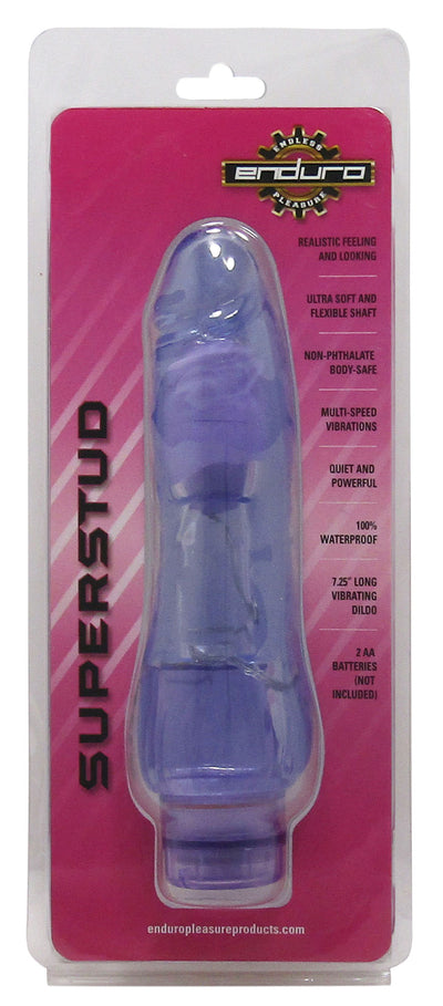 Enduro Vibrating 7.25in Purple Dildo