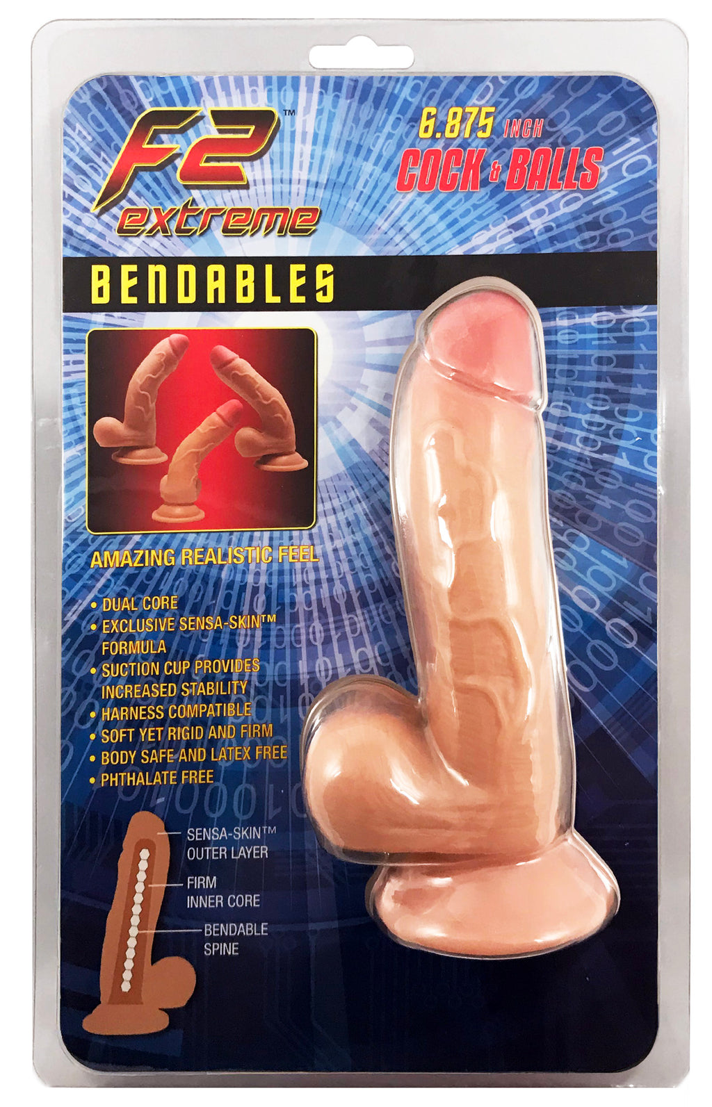 F2 Extreme Bendable 6.875in Dildo