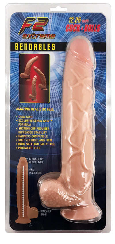 F2 Extreme Bendable 12.25in Dildo