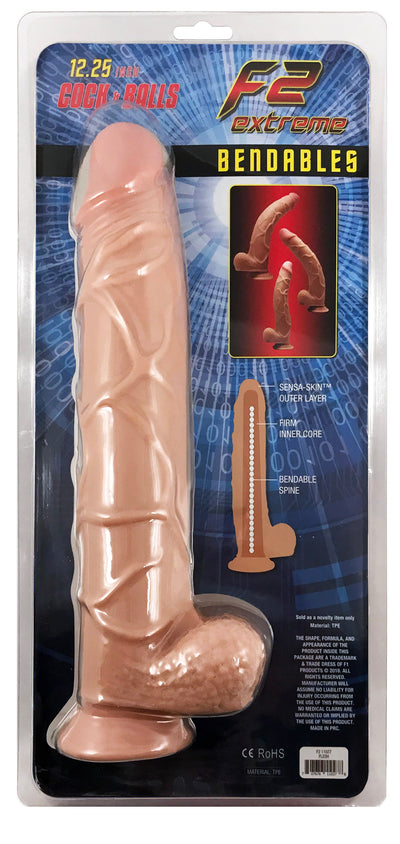 F2 Extreme Bendable 12.25in Dildo